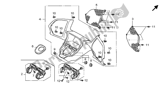 All parts for the Meter Panel of the Honda GL 1800 2007