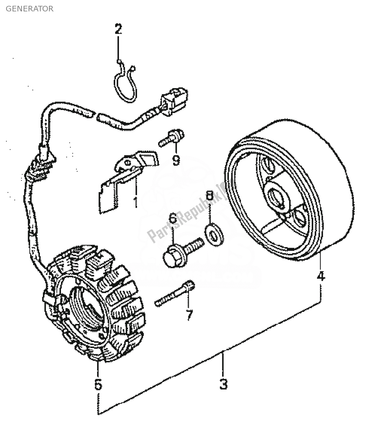 Todas las partes para Generador de Honda CBR 400 RR 1990