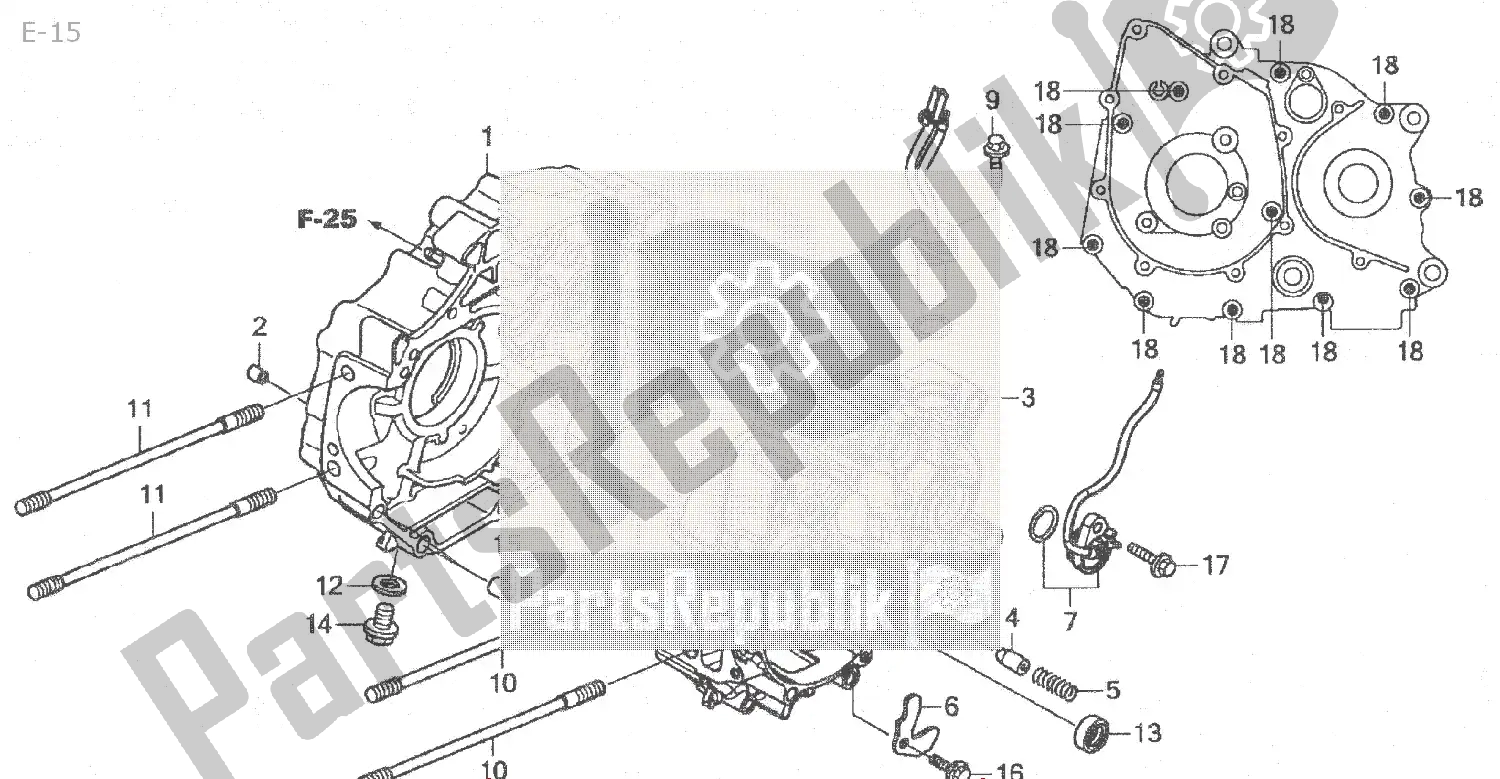 Todas as partes de E-15 do Honda MSX 125 2013