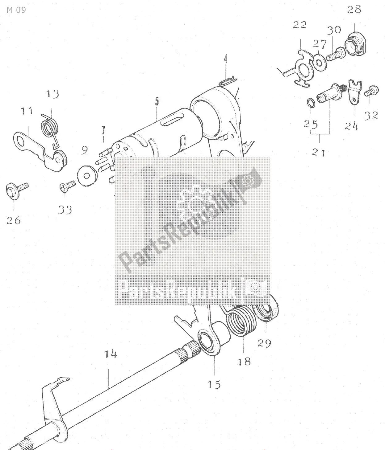 Todas as partes de M 09 do Honda CF 50 Chaly 1950 - 2023