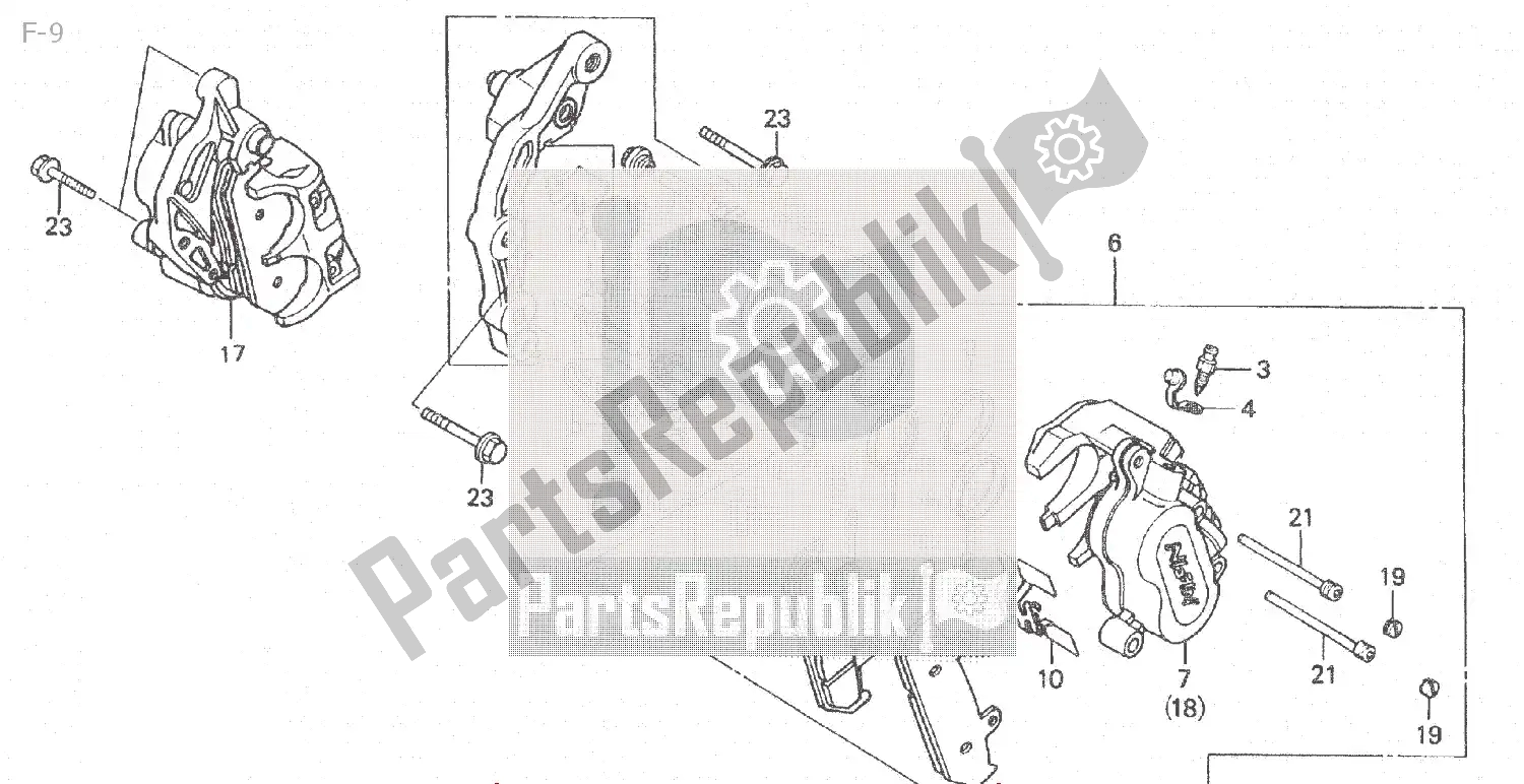 Todas las partes para F-9 de Honda NSR 250 1986