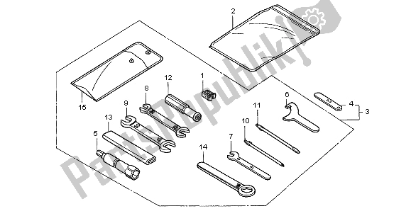 Tutte le parti per il Utensili del Honda CB 750F2 1997