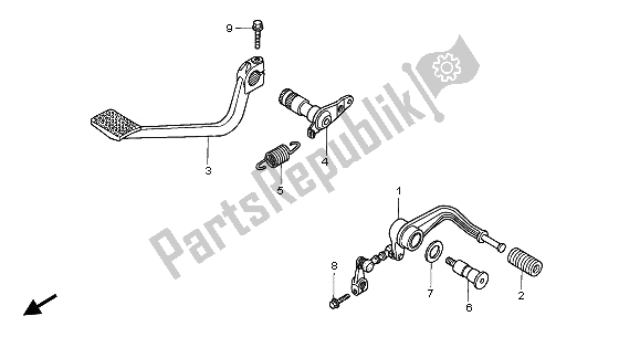 Todas las partes para Pedal de Honda GL 1800A 2003