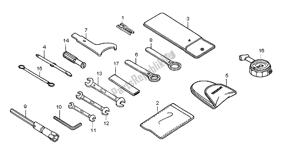 Tutte le parti per il Utensili del Honda CBF 500A 2006