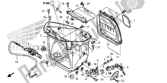 Todas las partes para Caja De Equipaje de Honda NC 700 SD 2013