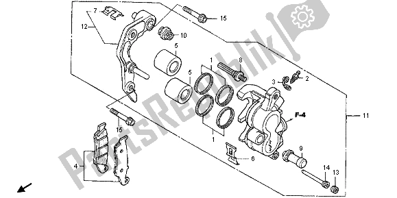 Todas las partes para Pinza De Freno Delantero de Honda CRF 450X 2013