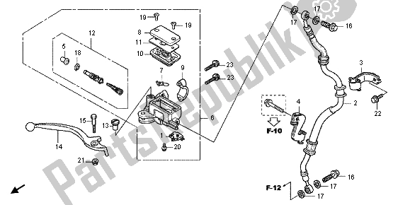 Todas las partes para Fr. Cilindro Maestro Del Freno de Honda CBR 125R 2012