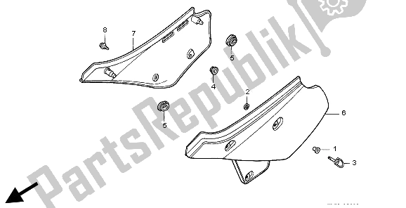 Todas las partes para Cubierta Lateral de Honda XR 600R 1995