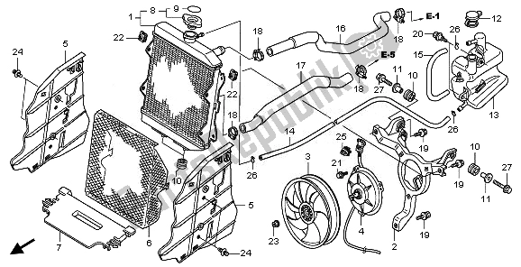 Toutes les pièces pour le Radiateur du Honda TRX 420 FE Fourtrax Rancher 4X4 ES 2010