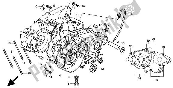 Todas las partes para Caja Del Cigüeñal de Honda CR 80R 1994