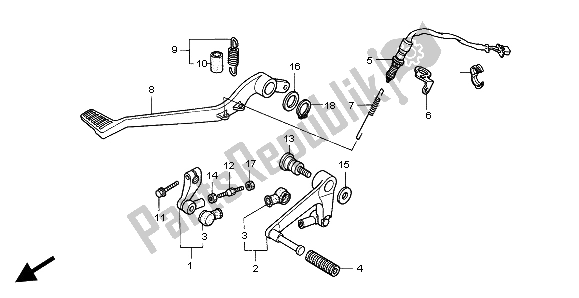 Todas las partes para Pedal de Honda XL 1000V 2004