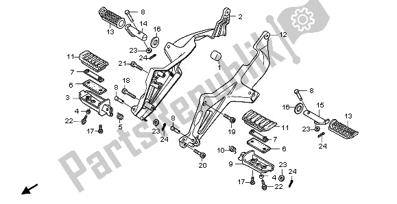 Tutte le parti per il Passo del Honda NT 700 VA 2008