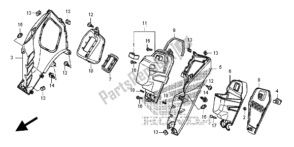 Tutte le parti per il Tasca del Honda NC 700D 2012