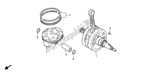 All parts for the Crankshaft & Piston of the Honda CRF 150R SW 2007