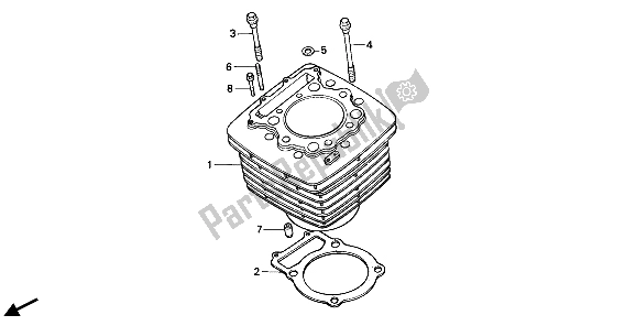Wszystkie części do Cylinder Honda XBR 500 1985