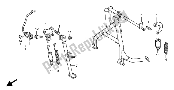 All parts for the Stand of the Honda CBR 600F 2006