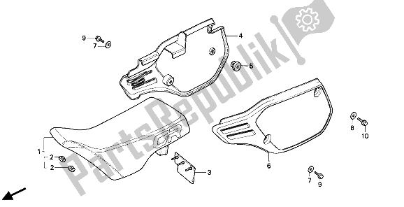 Todas las partes para Asiento Y Cubierta Lateral de Honda CR 80R 1986