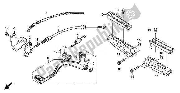 All parts for the Step & Pedal of the Honda TRX 500 FA Fourtrax Foreman Rubicon 2008