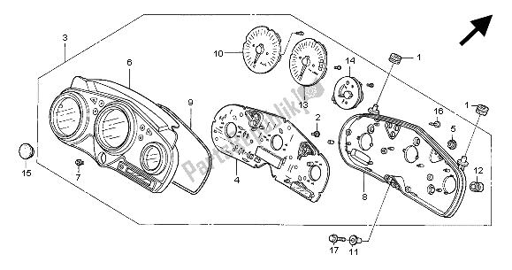 Tutte le parti per il Metro (mph) del Honda CBR 600F 2000
