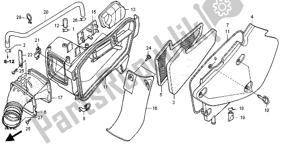 Todas las partes para Filtro De Aire de Honda XR 650R 2004