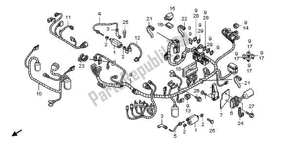 All parts for the Wire Harness & Ignition Coil of the Honda NT 700V 2008