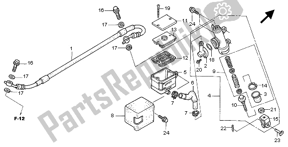 All parts for the Rr. Brake Master Cylinder of the Honda FMX 650 2006