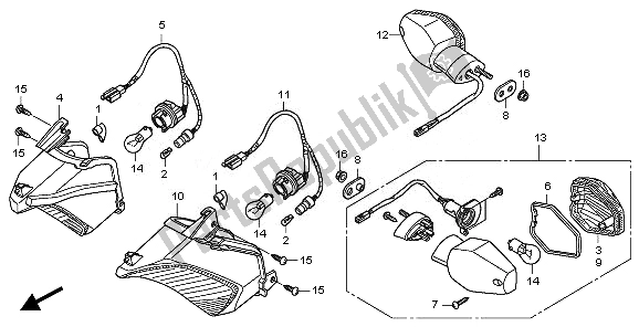 All parts for the Winker of the Honda CBF 1000 FTA 2010