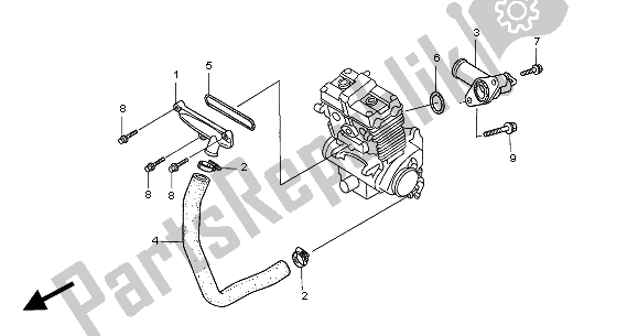 Tutte le parti per il Tubo Dell'acqua del Honda CB 500S 2002