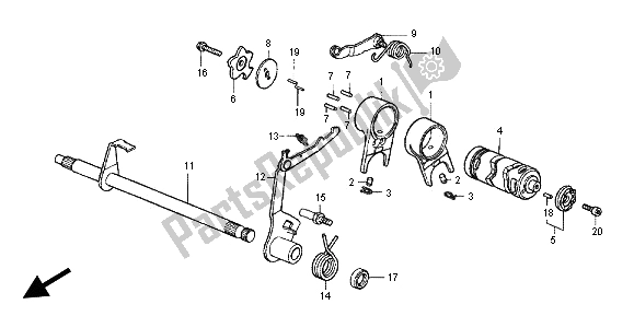 Wszystkie części do B? Ben Zmiany Biegów Honda TRX 90 2012