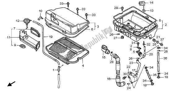 Todas las partes para Filtro De Aire de Honda GL 1500 SE 1995