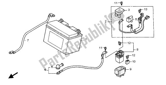 Tutte le parti per il Batteria del Honda CBR 600F 2006