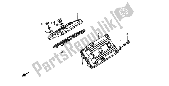 Todas las partes para Cubierta De Tapa De Cilindro de Honda ST 1100 1991