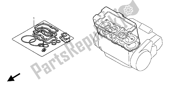 All parts for the Eop-1 Gasket Kit A of the Honda CBF 1000 FS 2012