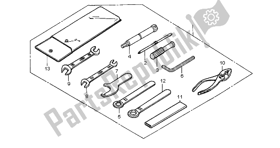 Tutte le parti per il Utensili del Honda VT 125C 2004