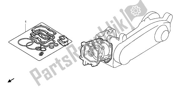 All parts for the Eop-1 Gasket Kit A of the Honda NHX 110 WH 2008