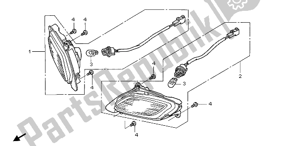 All parts for the Winker of the Honda ST 1300A 2006