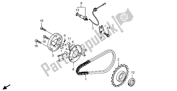 All parts for the Starting Clutch of the Honda CA 125 1996