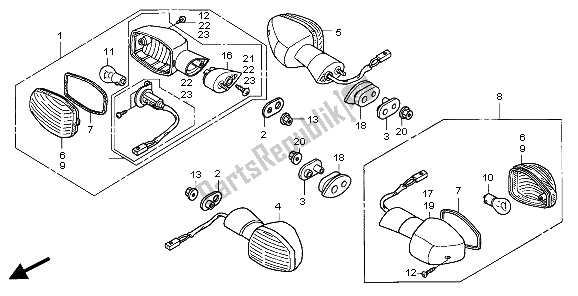 Tutte le parti per il Winker del Honda CBR 600 RR 2006