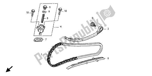 All parts for the Cam Chain of the Honda SH 300 2012