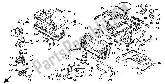 Alle onderdelen voor de Kofferbak van de Honda GL 1800 2010