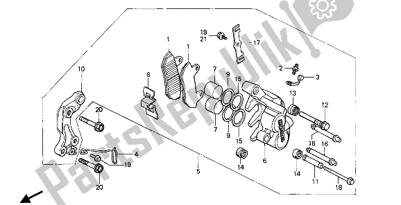 Todas las partes para Pinza De Freno Delantero de Honda CMX 450C 1987