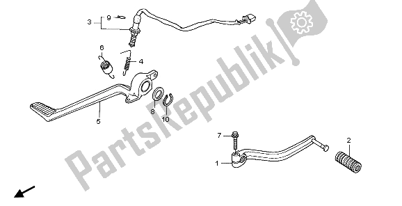 Tutte le parti per il Pedale Del Freno E Cambio Pedale del Honda CBR 1100 XX 2006