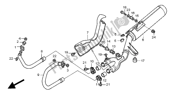 Todas las partes para Silenciador De Escape de Honda NT 650V 1998