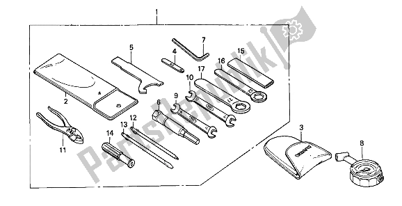 All parts for the Tools of the Honda CBR 600F 1992