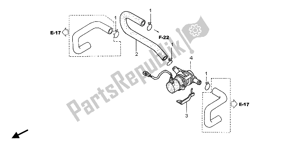 Toutes les pièces pour le Soupape D'injection D'air du Honda GL 1800A 2001