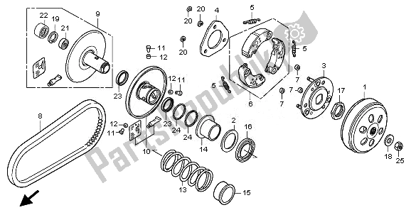 Todas las partes para Cara Conducida de Honda SH 150R 2011