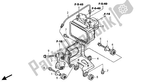 Alle onderdelen voor de Abs Modulator van de Honda VT 750C2S 2013