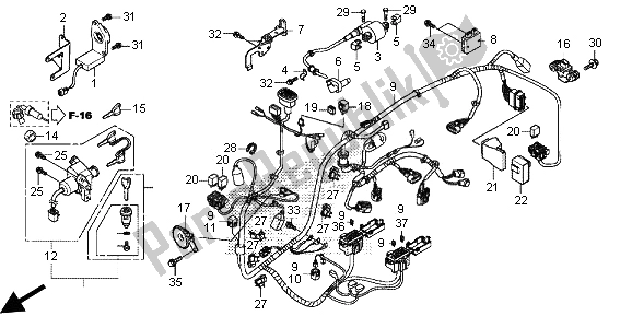 Tutte le parti per il Cablaggio del Honda SH 300R 2013