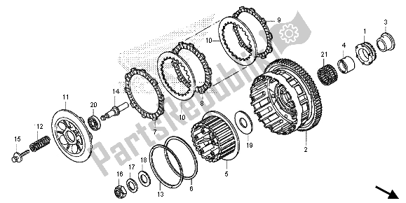 Tutte le parti per il Frizione del Honda CBR 600 RR 2013