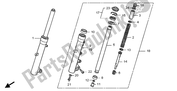 Todas las partes para Tenedor Frontal de Honda FJS 600A 2006